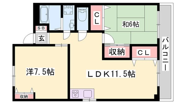 ハッピーコート駅南大路の物件間取画像